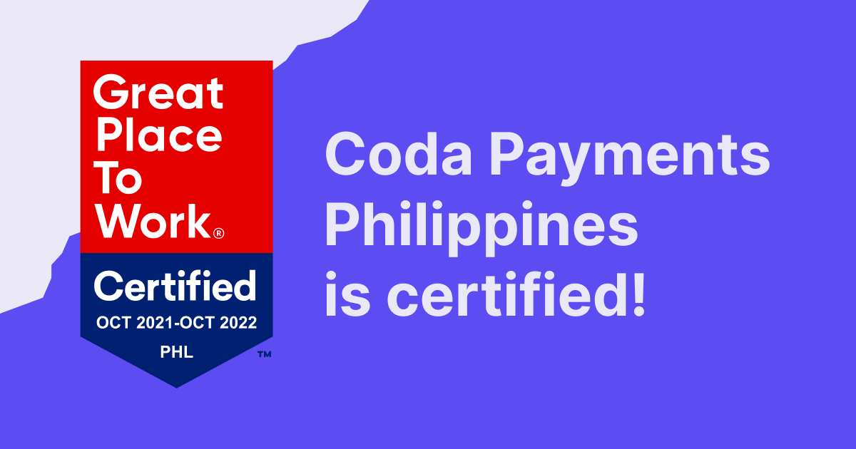 Coda Payments Certified as a Great Place To Work™ in the Philippines